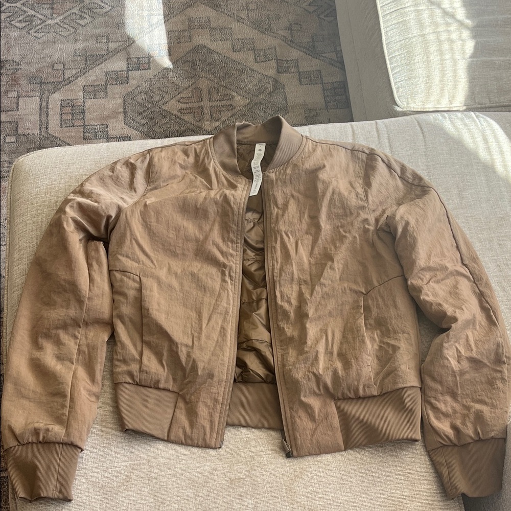 lululemon athletica Tan Bomber Jacket